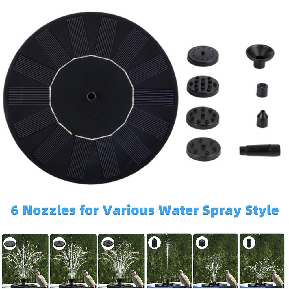 Floating Solar Powered Pond Pool Home for Bird Bath Solar Fountain Fountain Garden Decor Water Pump