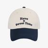 SALTANDCHOCOLATE [HAST] Sweet Basic Ball Cap Cream 4C2521002
