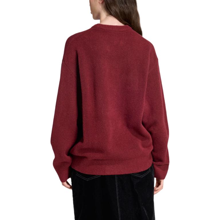 adidas Женский свободный вязаный свитер Originals Теневой красный KF2537