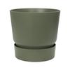 Greenville 30 Round Flower Pot - Outdoor - Ø 29.5 X H 27.8 Cm - Leaf Green