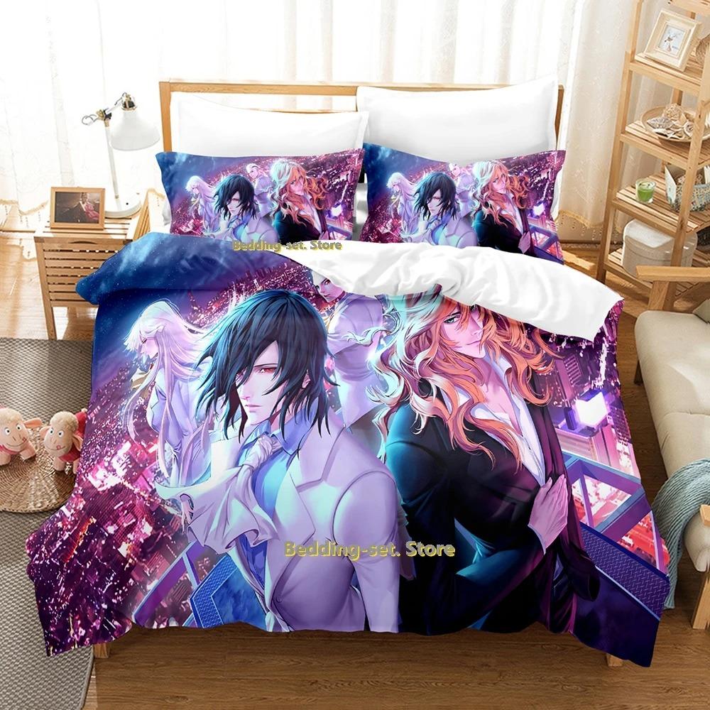 Комплект постельного белья Noblesse Single Twin Full Queen King Size Bed Set Adult Kids Bedroom Duvetcover Sets Print Anime Bed Sheet Set