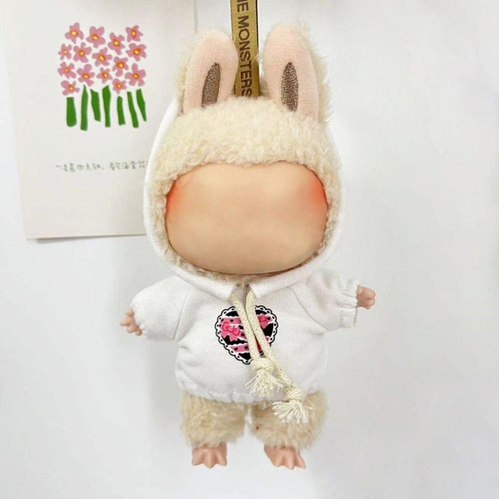 Cos Подарок Кукольная одежда Labubu Time To Chill Наполненный свитер Labubu Мини-худи Для куклы Labubu 17 см