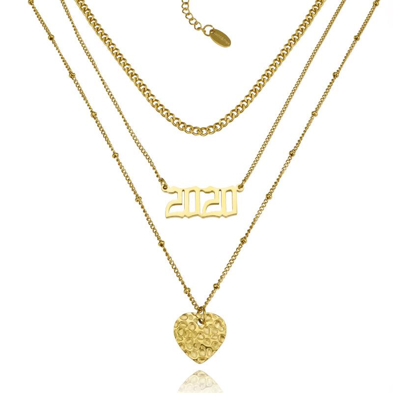 Универсальное ожерелье из титановой стали с позолотой PVD из нержавеющей стали с грубым плетением, модная цепочка для ключей