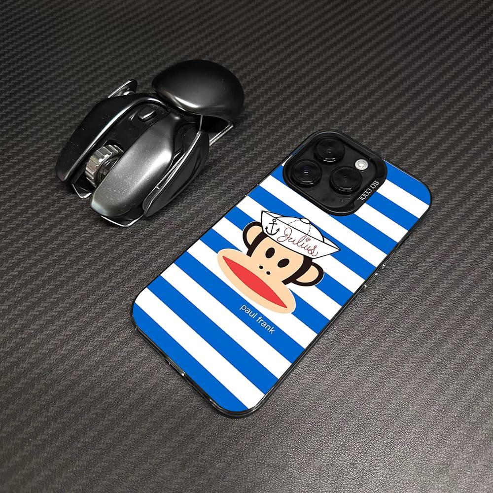 Знаменитый Роскошный Чехол Для Телефона P-Paul F-Frank Для IPhone 17 16 15 14 11 12 13 Pro Max Plus Pro Цветной Серебристый Чехол