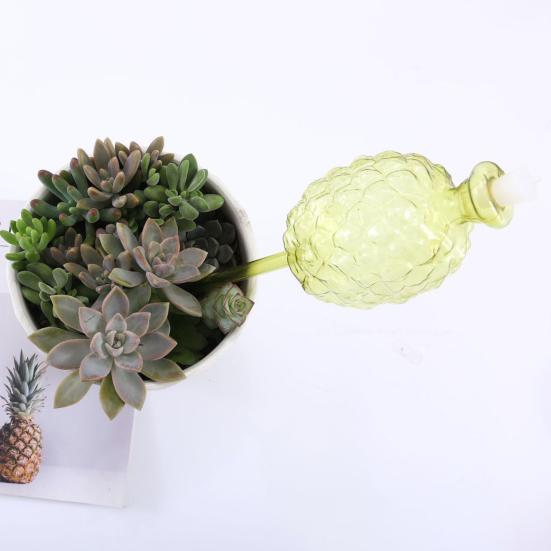 Юшенг Самополивающийся шар Дизайн ананаса Автоматические поливочные шары для растений Вставка для кашпо Устройство для полива с медленным высвобождением для комнатных горшечных растений Когда