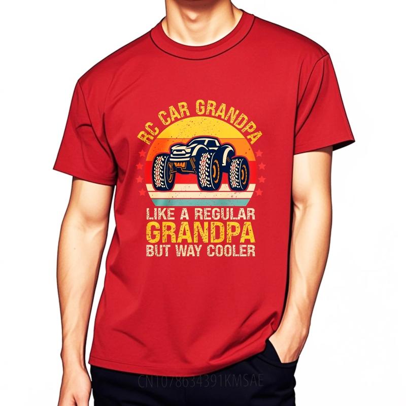 Vintage Summer Women tshirt Rc Car Grandpa Like A Regular Grandpa But Way Cooler Short Sleeve Solid Color ONeck Tshirt