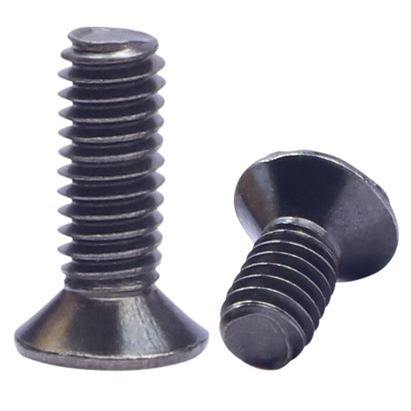 Винты машинные с плоской головкой из углеродистой стали с черным никелевым покрытием - M2/M2.5/M3/M4