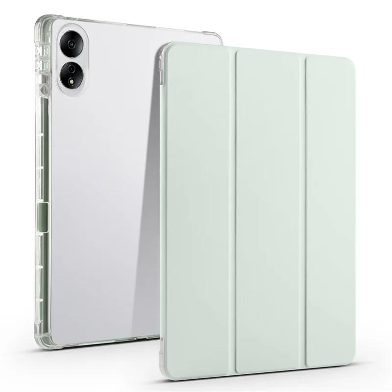Кожаный чехол для Xiaomi Poco Pad Redmi Pad Pro 2024 12,1-дюймовый чехол-карандаш с откидной подставкой и мягкой задней крышкой из ТПУ с магнитным покрытием