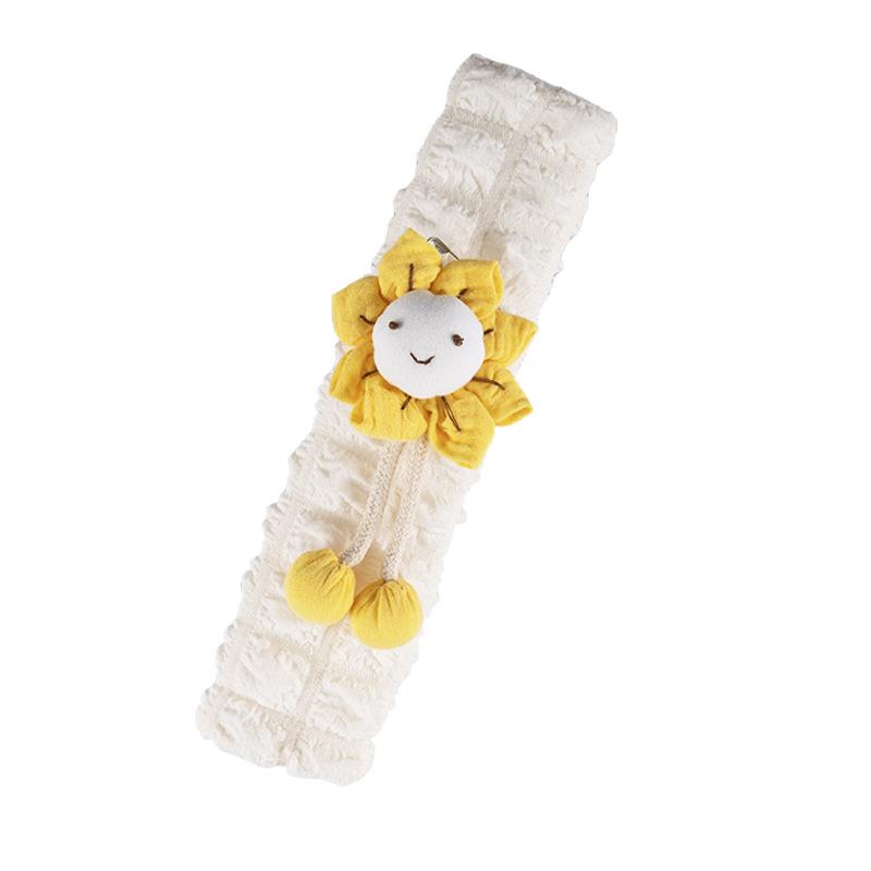 Car Seat Belt Shoulder Cover Cute Puff Grid Children'S Car Anti-Strangle Shoulder Protective Cover Car Interior Supplies
