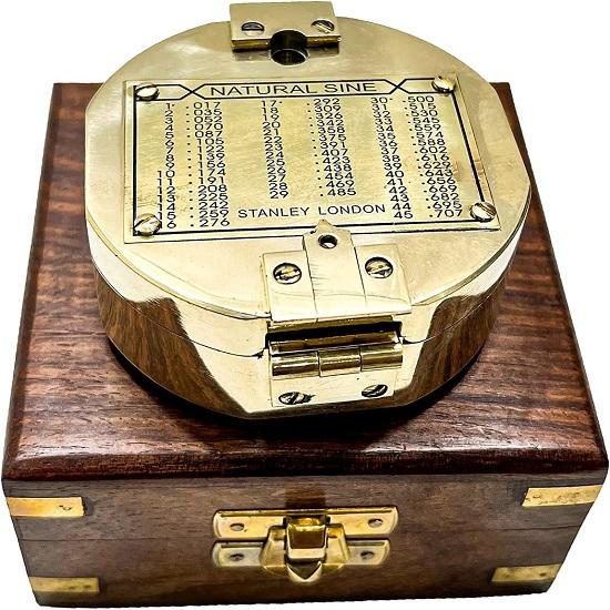 Морской карманный компас Stanley London Antique Brass Brunton