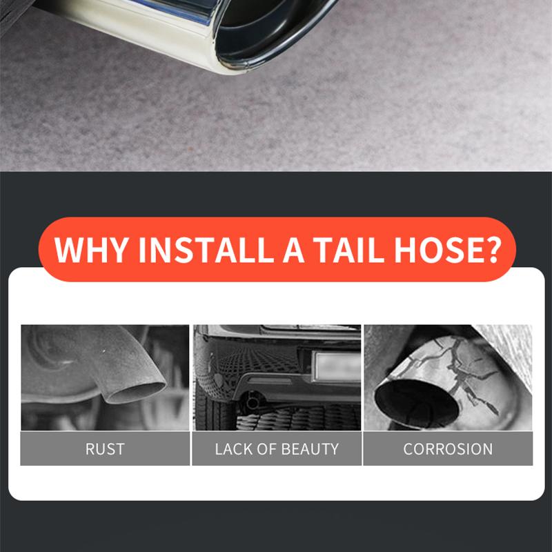 Глушитель выхлопной системы автомобиля, серебристый, черный, жженый, синий, красочный наконечник глушителя, труба из нержавеющей стали, серебристый задний хвост