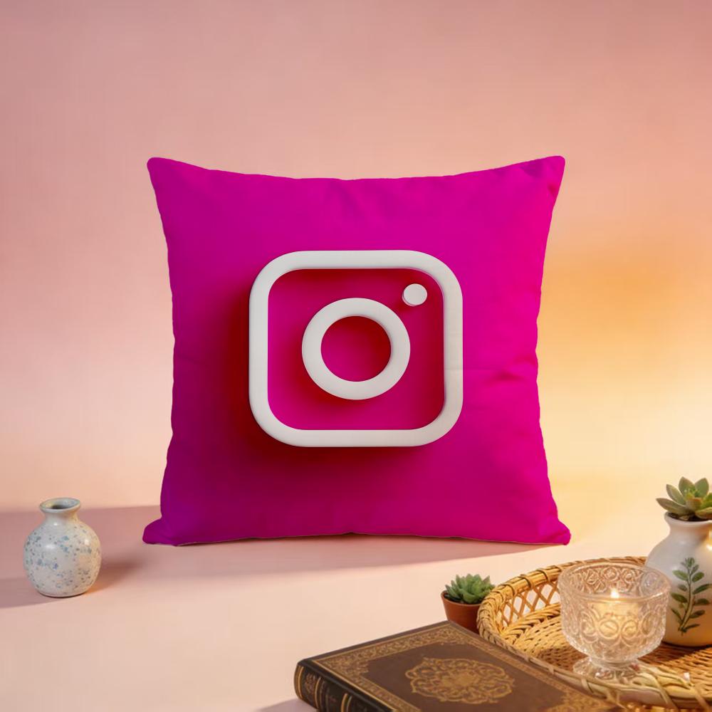 Fashion IInstagramful Cushion Cover Premium SkinFriendly Pillow Case MultiPurpose for Home Office Travel