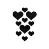 10Pcs Romantic Love Heart 3D Mirror Effect Wall Art Sticker