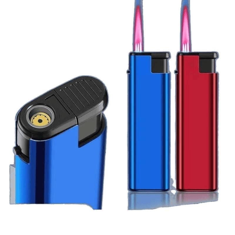 Large Windproof Blue Flame Lighter - Durable, Direct Jet Flame, Ideal for Household Use