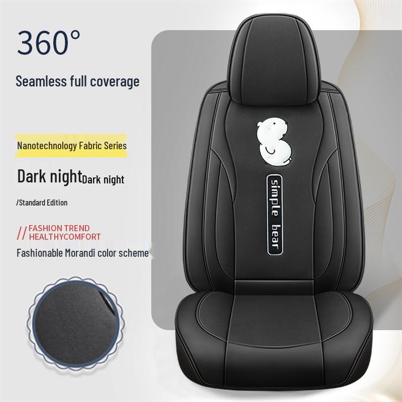 Car Seat Cushion - Universal Leather Cartoon Design for Emgrand Binrui, Xingrui, Vision, Boyue, Haoyue (5-Seater)