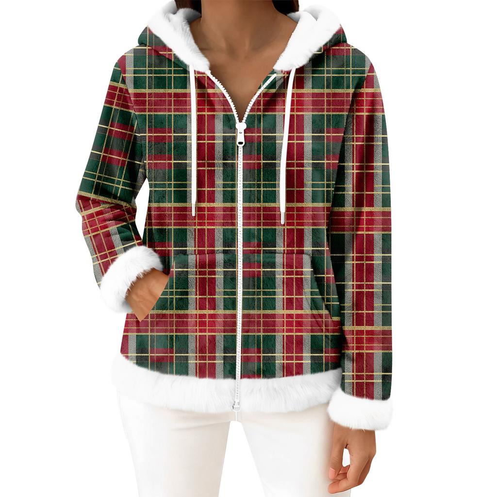 Женский повседневный модный кардиган с капюшоном на молнии из флиса с длинными рукавами