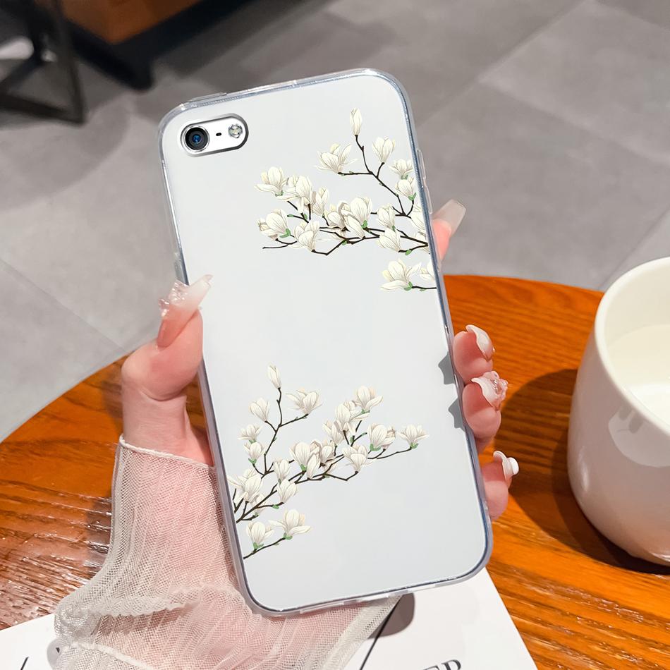 Для iPhone 4 5 5S 6 Plus Чехол для телефона Чернильная живопись Мягкая прозрачная силиконовая задняя крышка Для Apple iphone4 iphone5 5 S iphone6 6+ Funda
