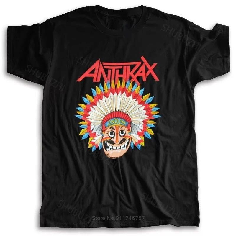 Anthrax Thrash Heavy Metal Hard American Rock Music Band Череп Крутые Футболки Мужчины Женщины Футболка Хип-Хоп Уличная Харадзюку Женская Мужская Одежда