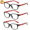 3 Pcs of TR90 Anti Blue Light Magnifying Glasses+1.0 To+4.0 Ultra Light Non Prescription Reading Glasses Suitable for Computers