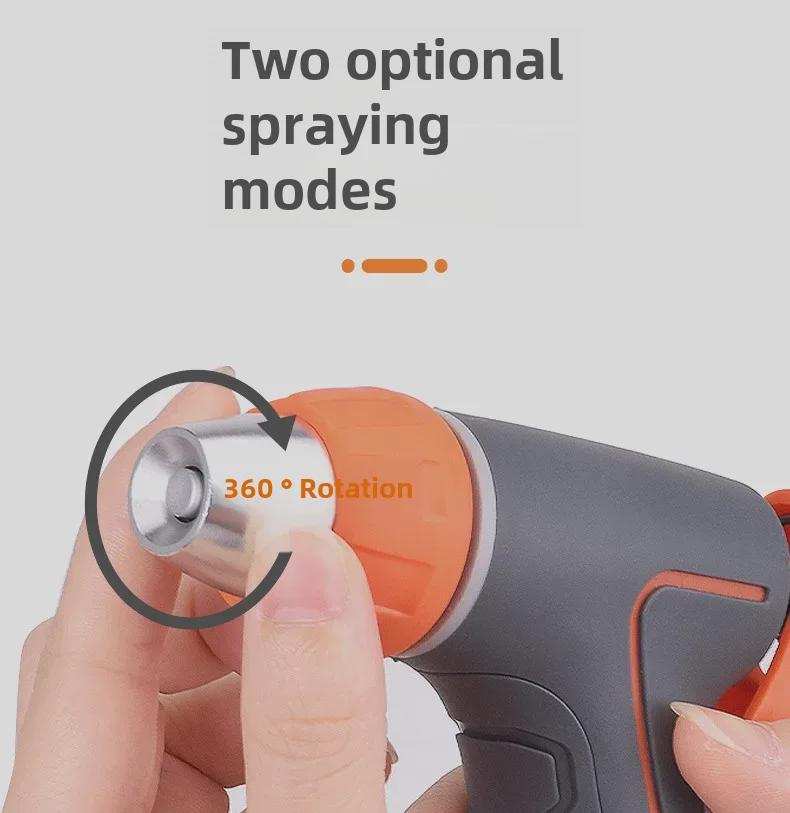 Телескопический шланг высокого давления для мойки автомобиля и комплект насадок для полива сада