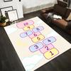 Colorful Hopscotch Game Design Rug Non-slip rug suitable for living room and bedroom sofas.