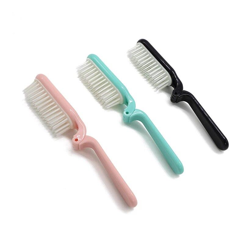 Portable Folding Massage Comb Soft Tooth Anti Static Hair Brush Professional Hairdressing Comb Travel Portable Detangling Comb