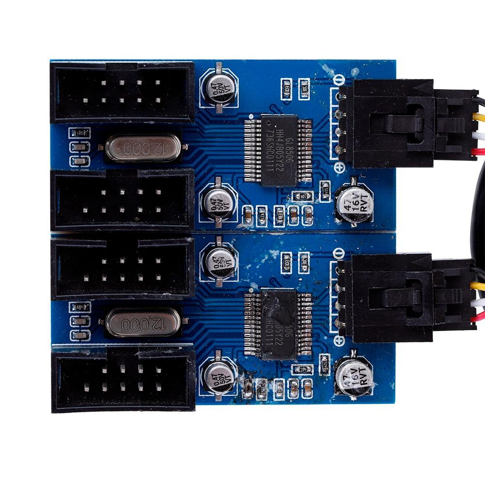 Материнская плата 9-контактный разъем USB Male 1 на 4 Female удлинительный разветвитель кабеля USB 9-контактный разъем