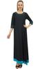 Bimba Designer Rayon Blouse Kurta Indian Women Black Kurti Dress With Scarf -