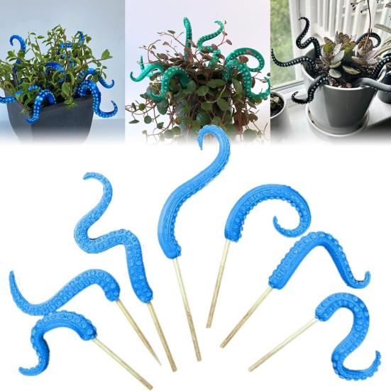 7Pcs/Set Planter Insert Tentacles Flower Pot Decoration Realistic Octopus Tentacles for Garden Balcony Indoor Potted Plants Decor