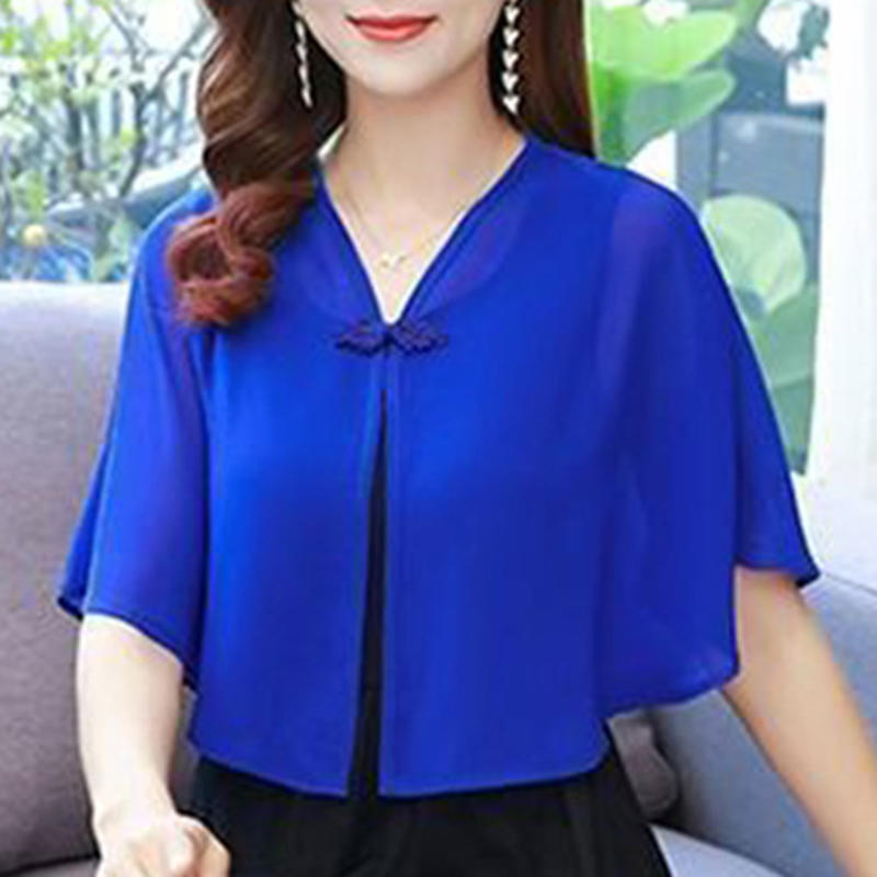 Spring Chiffon Short Outer Wear Sunscreen Shawl Women Sun Clothing Summer Sun Protection Air-Conditioning Cloak Lace Thin Scarf