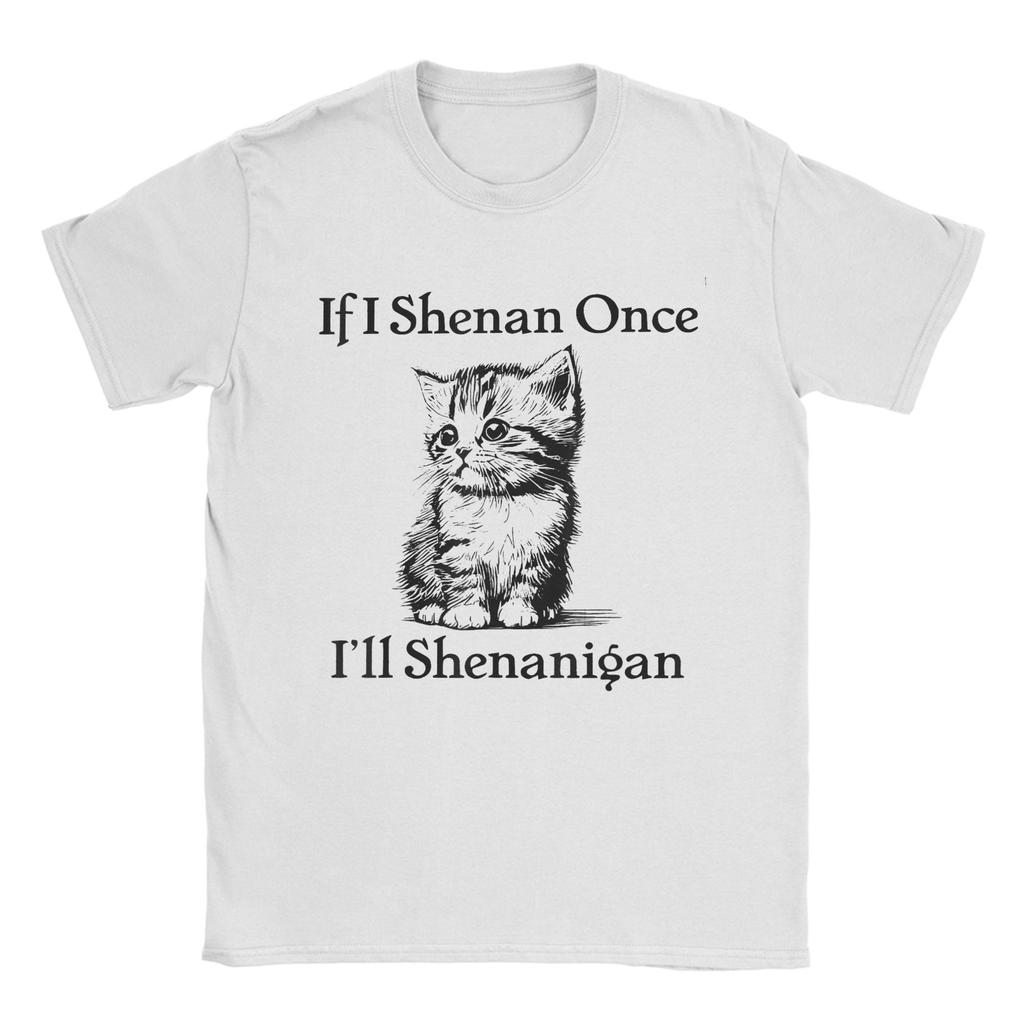 Unisexs TShirt If I Shenan Once Ill Shenanigan Raccoon St Patricks Day Vintage Pure Cotton Tee Shirt Short Sleeve T Shirts Gift