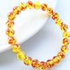 Women's Charm Fashion Amber Bangle Natural Stretch 8MM Elastic Bracelet Bead Round