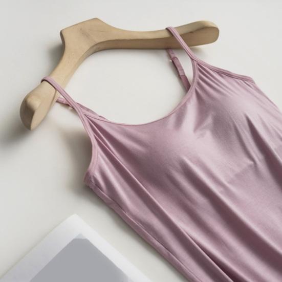 Женская майка-майка со встроенным бюстгальтером-полочкой, регулируемая тонкая бретелька, базовая майка с подкладкой, для тренировок, йоги