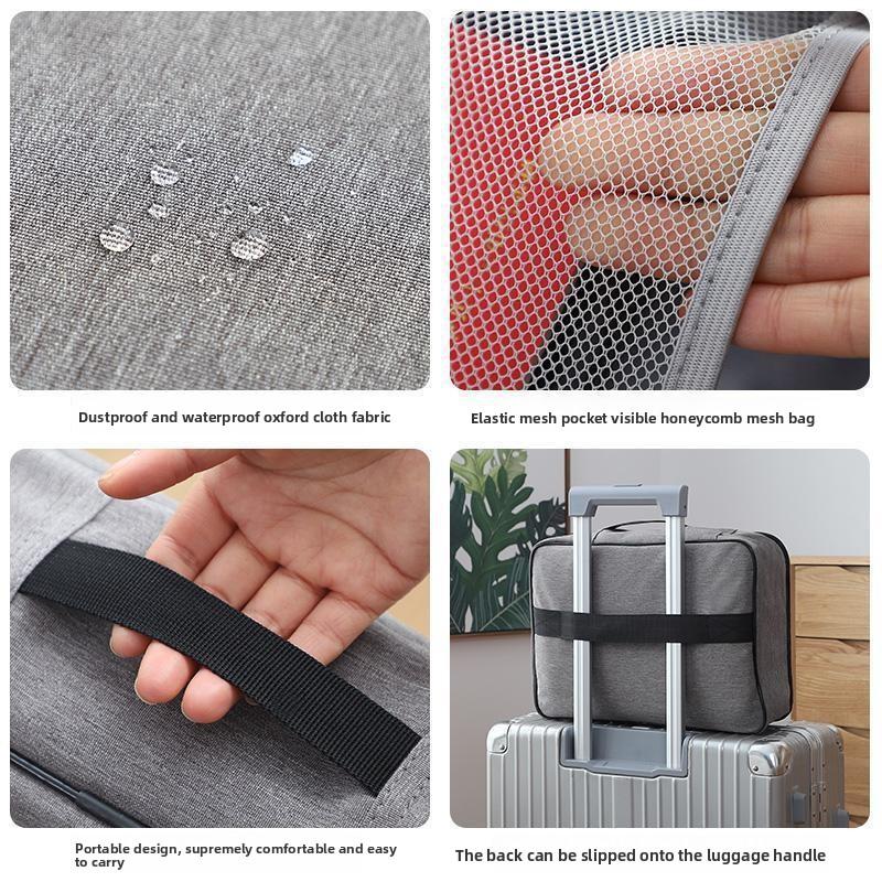 3Large Capacity Document Bag for Home Use, File Certificate Storage Bag, Multifunctional Password Lock Passport Holder Storage Pouch