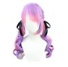 ABUNDANTDOODS Косплей Това Токоями Средний с украшением для волос и идеально подходит для и костюмов Парик, Длина, Термостойкий, Фиолетовый/Розовый, Расческа, Хэллоуин,