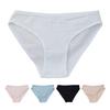 Женское хлопковое нижнее белье женские ребристые полосатые трусики дышащие плюс эластичные трусики