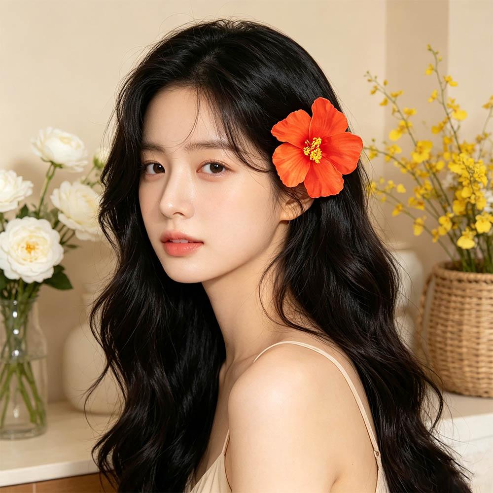 Korean Style Flower Hair Clip Cloth Bohemian Style Hair Clip Cute Flower Hairpin Holiday