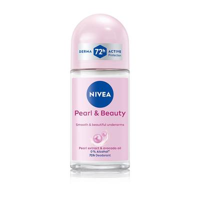 Pearl and Beauty 50 мл Дезодорант-ролик для подмышек | С экстрактами жемчуга и маслом авокадо | 72 часа стойкий цветочный аромат