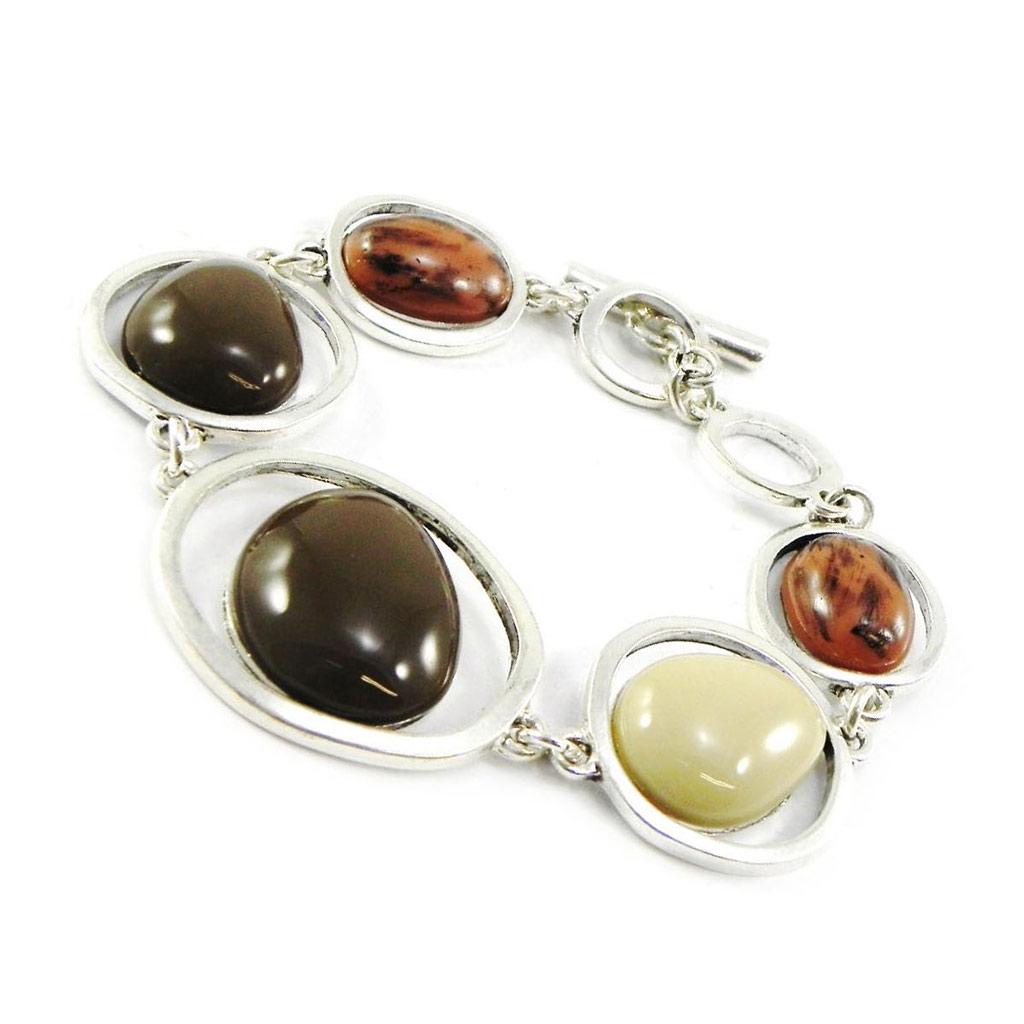 Les Trésors De Lily [H9827] - дизайнерский браслет 'Métisse' коричнево-бежевого цвета