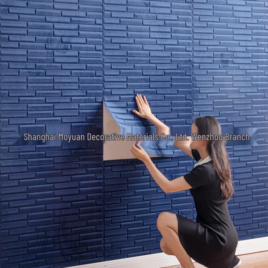 Водонепроницаемая 3D складная плюшевая самоклеящаяся наклейка на стену из саржи — мягкая, противоударная конструкция.