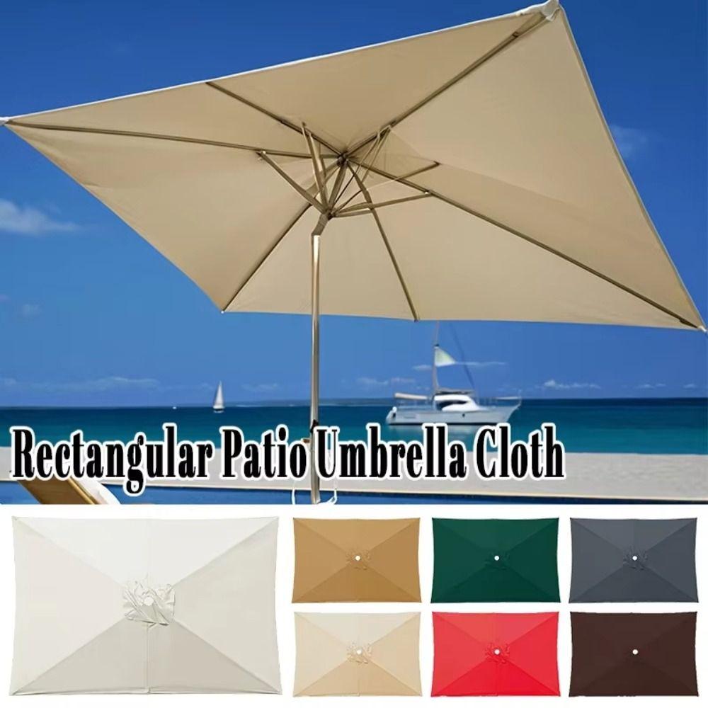 UV Protection Patio Umbrella Rectangular Sunshade Easy to Install Cantilever Parasol Outdoor