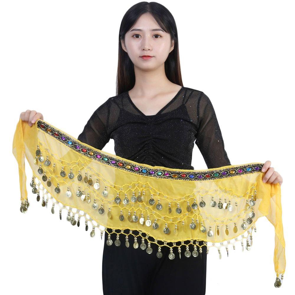 Women Tassels Show Costumes Belly Dance Belt Waist Chain Dancer Skirt Hip Scarf