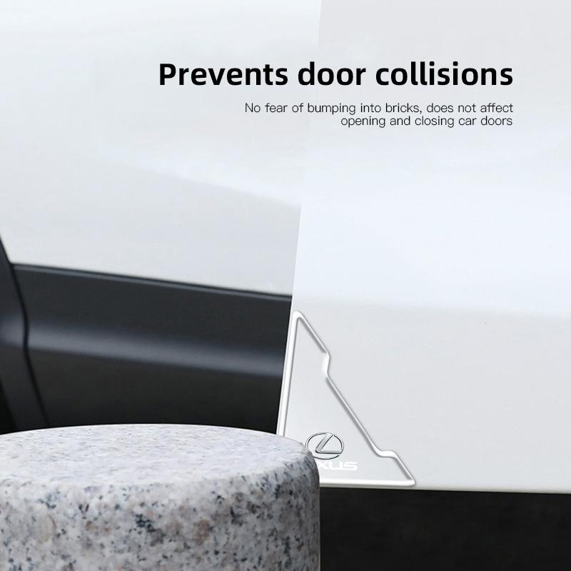 QDDY3 4Pcs Car Door Lock Shock Pad Silicone Protection Cover Valve Cap For Lexus ES LM GS IS NX RX LX RZ CT IS250 IS430 RX300 ES300H