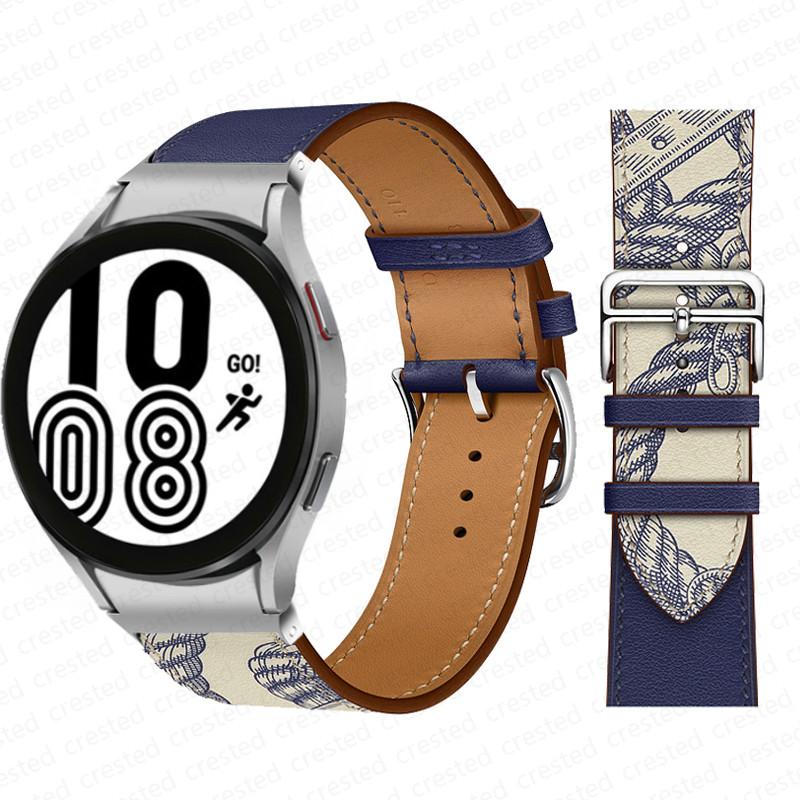 20mm Band For Samsung Galaxy Watch 6 4 classic/5 Pro 44mm 40mm 47mm 43mm 45 No Gaps Leather Bracelet Correa Galaxy Watch 6 Strap