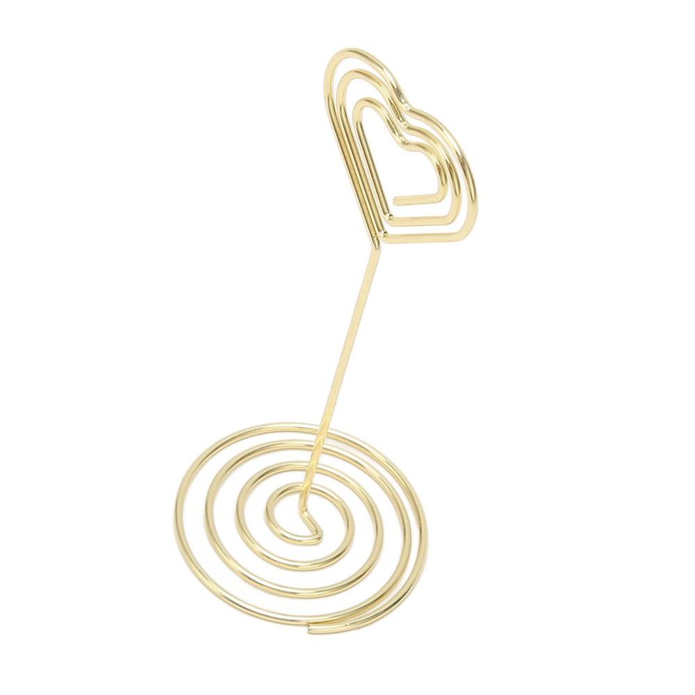 10Pcs Heart Shape Table Number Stands Gold /Rose Gold Name Card Holder Home Centerpiece