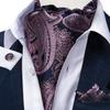 Мужской Ascot Шелковый Свадебная вечеринка Ascot Scrunch Self Style Neck Tie Роскошный Формальный Галстук Шарф для Подарка