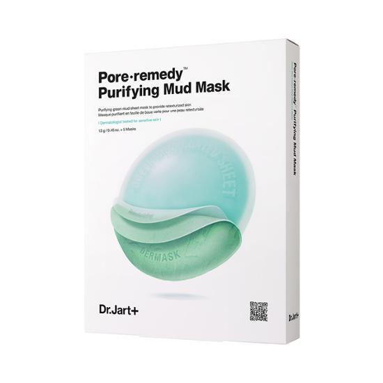 Dr. Jart Dermask Pore Remedy Purifying Mud Mask 5 sheets,Korean Mask Pack