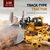 2.4G Charging Remote Control Nine-Channel Crawler Heavy Bulldozer Children's Remote Control Toy Gifts Alloy Excavator