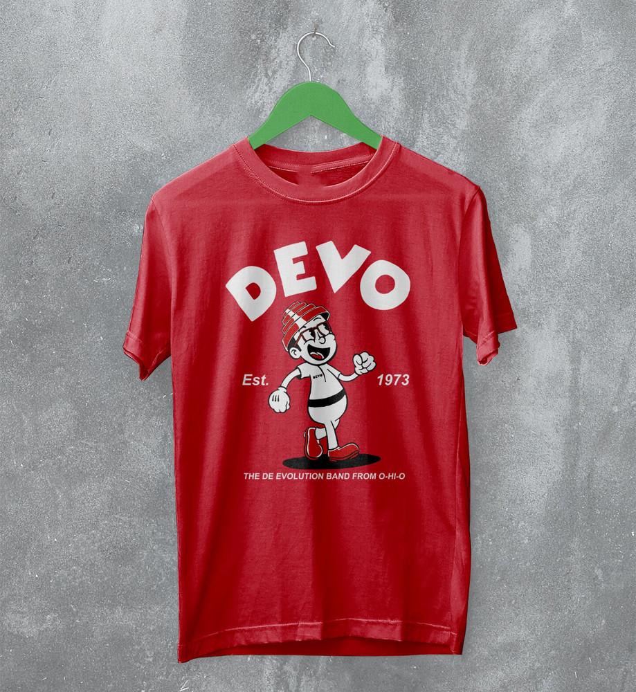 Devo 1973 Коллекция Тура Группы Подарок Для Фанатов S to 5XL Футболка Унисекс Футболка