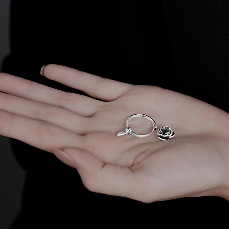 Self for Protection Ring Functional Hidden Cool Finger Ring Hip Hop Finger Rings for Men Women Dainty Rose Ring For Wome